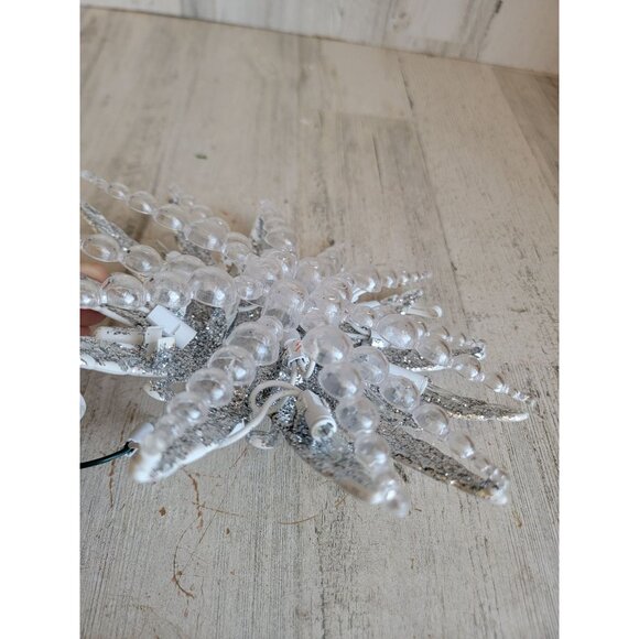 Light up large star AS IS silver Xmas hanging unique home decor - Picture 4 of 10